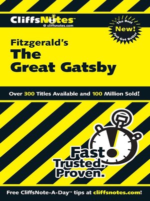 cover image of CliffsNotes on Fitzgerald's The Great Gatsby